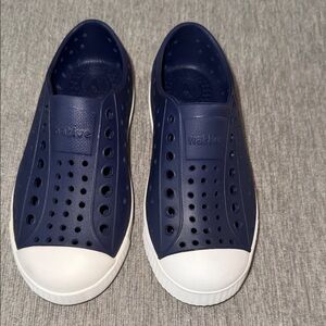 Native Navy Slip-On Shoes with White Accents